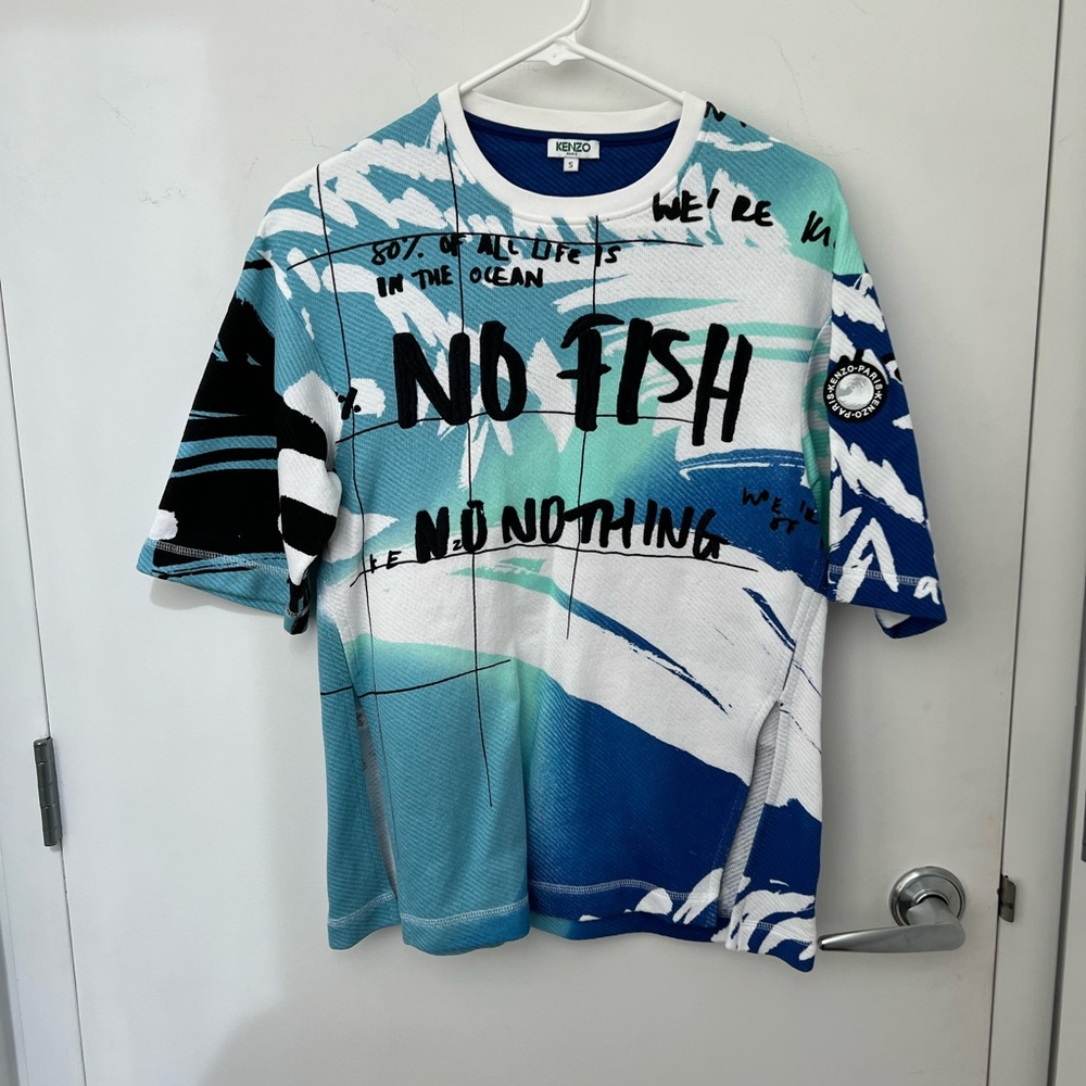 Kenzo ‘No Fish No Nothing’ T-shirt Small